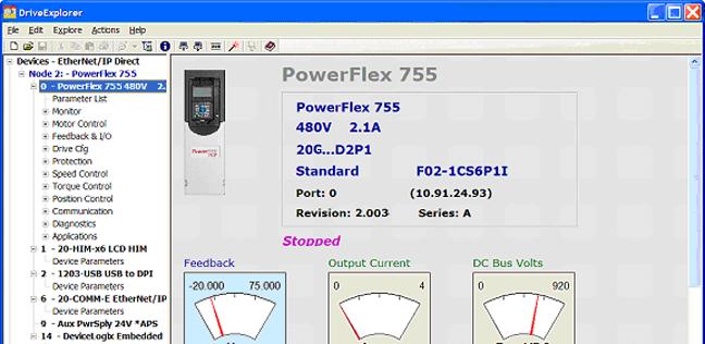 PowerFlex 755 Drives (revision 4.002) Chapter 1 Using DriveExplorer Lite/Full IMPORTANT You need DriveExplorer version 6.01 or later to interface with the PowerFlex 755 drive.
