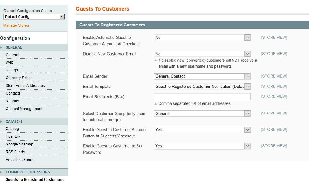 for the new customers and click Submit form (see below) You can also turn on these settings in magento