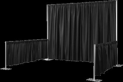 Pipe and Drape Systems AV Stumpfl provides pipe and drape systems that can be