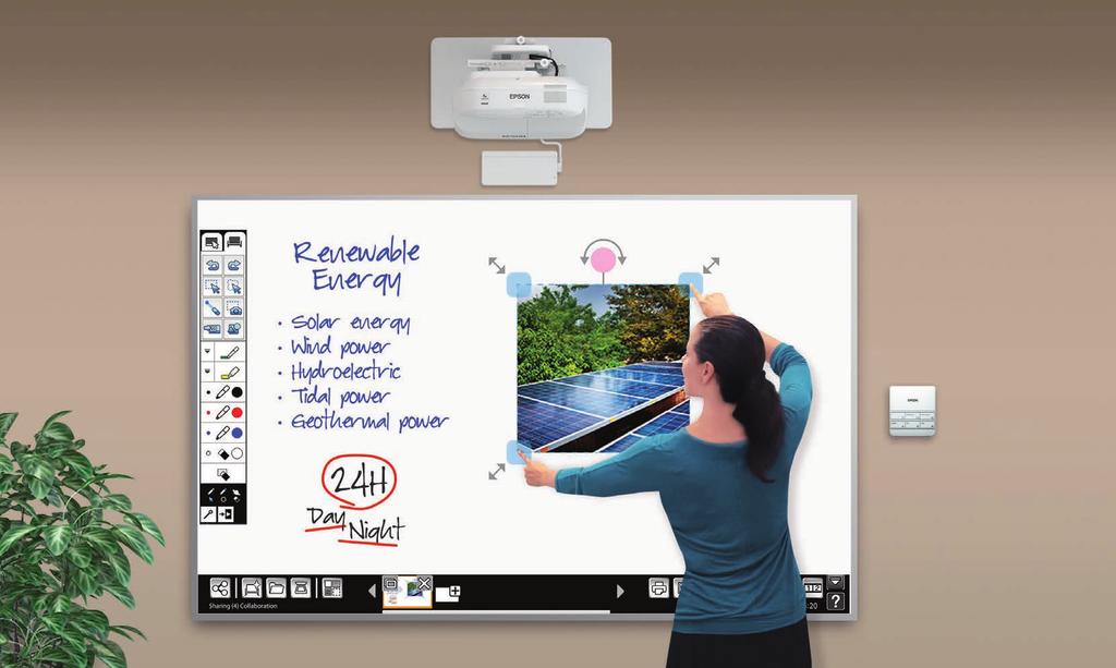 It s all at your fingertips with Finger Touch. Turn your whiteboard into a giant tablet.