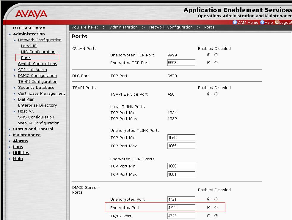 5. Configure DataVoice Recording Solution for Avaya Communication Manager This section only describes the interface configuration that allows the DataVoice Avaya Communication Manager Recording