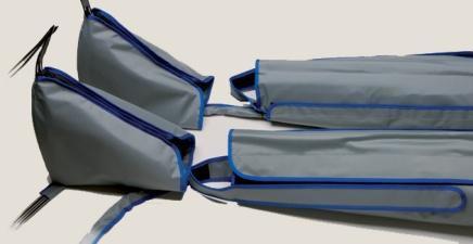 latex, Velcro closure. (Pressomed 2900) Kit point with 9 sectors for lower limbs and separate foot sector.