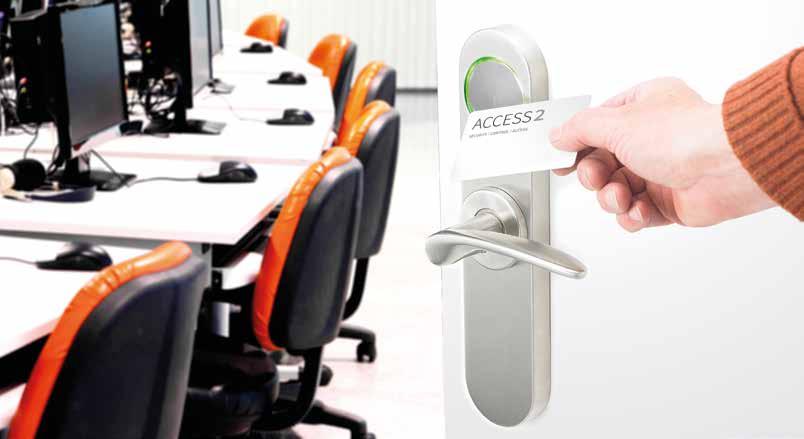 Each i-lock controls an individual door by actively utilising the operating hardware (lever set) of the