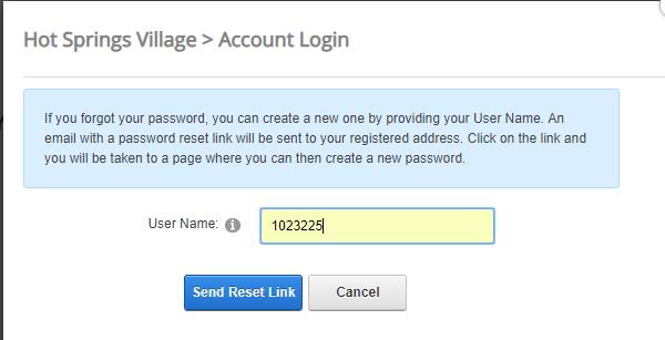 4. If you have forgotten your password, click on the Reset Password button. 5. In the form below, enter your User Name (member number) and click the Send Reset Link button.