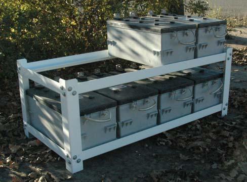 Battery Racks These units have a Minimum Order Quantity of 10 battery racks, and are built to order, with an approximate 6-7 week lead time.