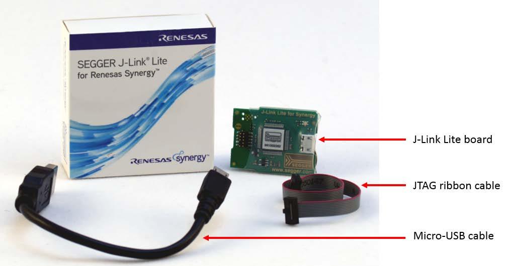 1. What s in the box? 1. What s in the box? The SEGGER J-LINK Lite for Renesas Synergy (part number: YSJLINKLITE) includes the components shown in Figure 1.1 and listed below. 1. J-Link Lite board 2.