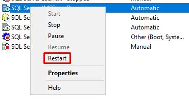 This will prompt you to restart the SQL Server service. Click [OK].