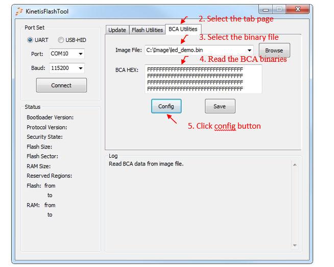 Typical usage Configure BCA 6. Configure the BCA. 7. Press the "OK" button.