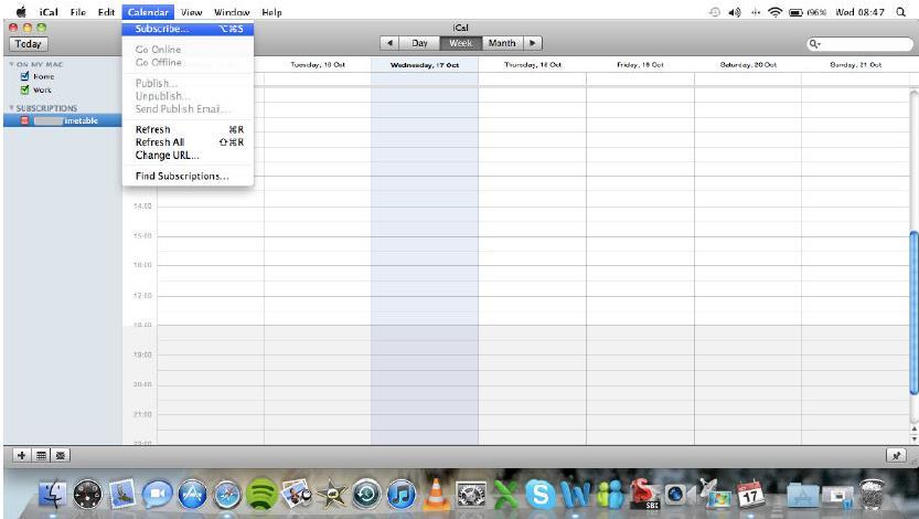 the ical application Step 2: From
