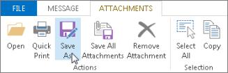 Open or save an email message attachment You can open an attachment from the Reading Pane or from an open message. After opening and viewing an attachment, you can save it.