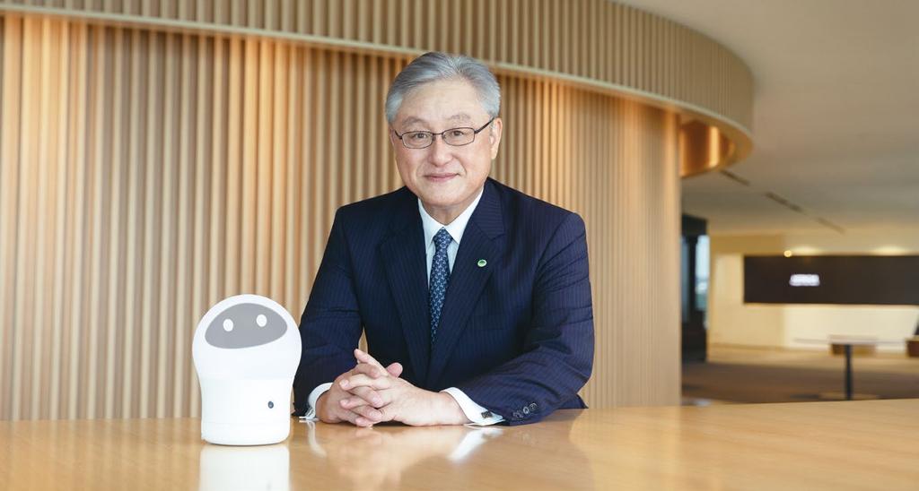 Strategy for Value Creation An example of Hitachi s technology for the future, this communication robot helps to improve quality of life.