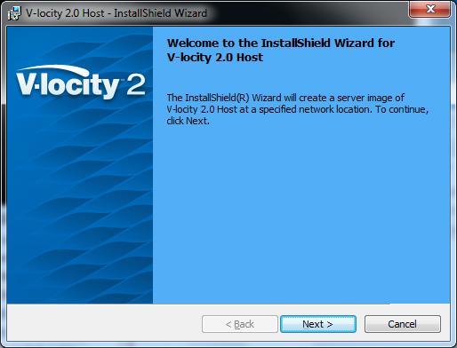 4. This command starts the creation of a server image of the V-locity installation.
