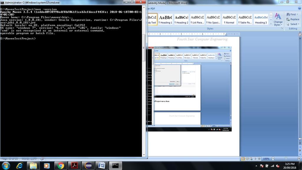 Enter E:\MavenTestProject>mvn version To run test suite or all test cases under project, give command mvn test Enter