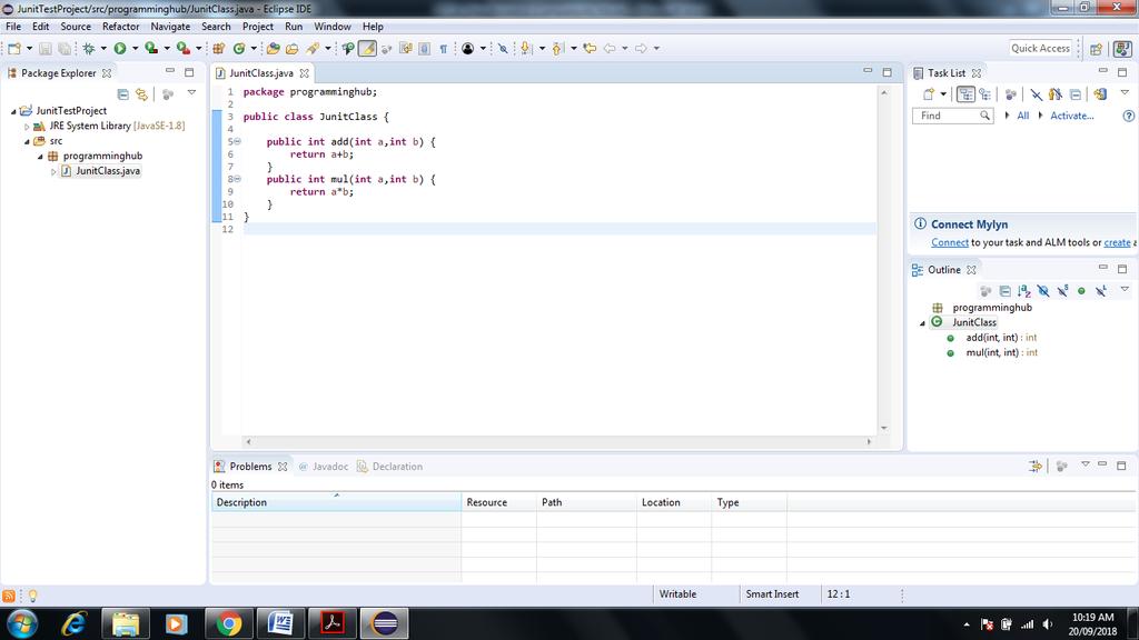 12 Write a small program with only two functions Add and Multiplication 13.