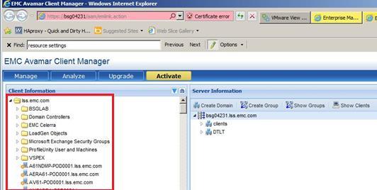 Directory information will appear on the left side of the Avamar Client Manager window as shown in Figure 73.
