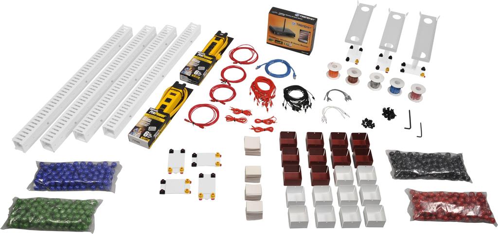 Accessories FMS Basic 587908 (5951-00) The Accessories FMS Basic set contains the required components needed to assemble the Flexible Manufacturing System and proceed to the experiments described in