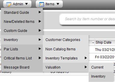 Inventory To enter inventory values into your new template,
