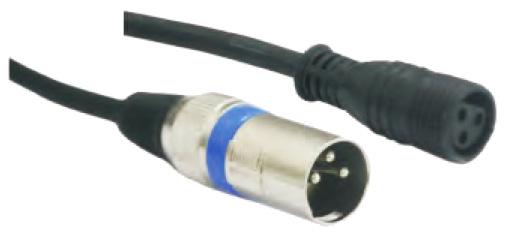 Based on standard 3-pin DMX connections, and using the DMX to IP connector adaptor cable, you can link