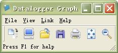 MENU BAR From left to right the menu bar icons represent DATA DOWNLOAD, LOGGER SETUP, FILE OPEN, FILE SAVE-AS, FILE PRINT, VIEW ALL, and ZOOM.