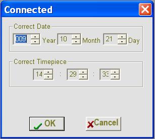 Operation Correct Time If the DATA LOGGER time is not correct, click the icon to open the Date and Time Dialog: Input the correct date and time and then click the OK button.
