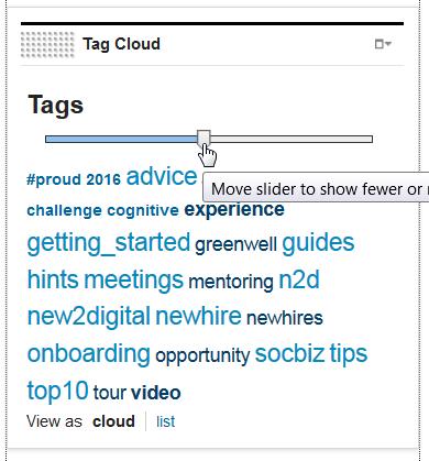 77. Not only will the Getting Started portlet now show all content from this community, but the Tag Cloud will show all tags as well 78.