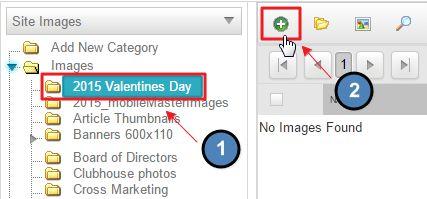 Uploading Images To upload a photo, select the category or Folder into which the image will be uploaded.