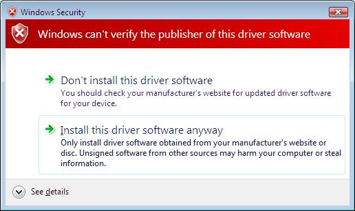Insert the FIF-10A CD- ROM into your computer. 5. The Windows Security window will be open.