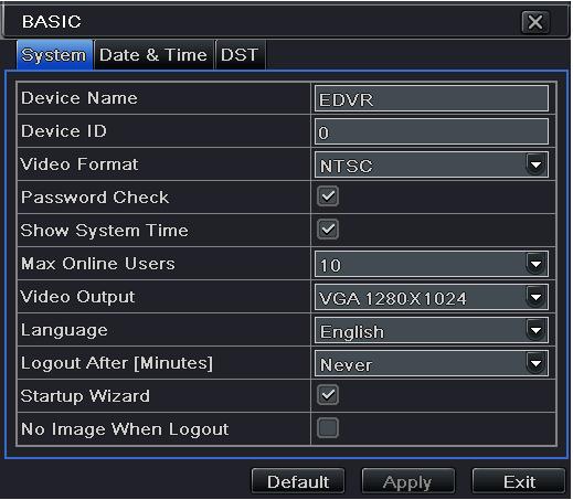 Video output: The resolution of live display interface, ranges from: VGA800*600, VGA1280*1024 and HDMI. Note: Switching between VGA and HDMI will change the menu output mode.