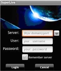 Enter into server s IP address (or domain name), user s ID and password.