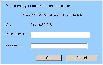 System Login 1. Install the switch on your network. 2. Launch the Internet Explorer. 3.