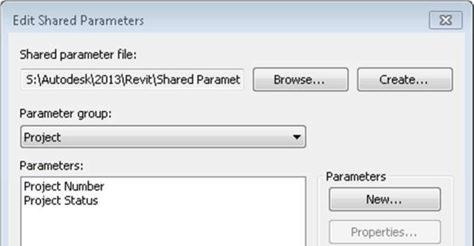 To add a parameter to a group, click the new button under Parameters. Give the parameter a logical name.