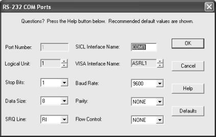Configuring IO Interfaces 5 Example: Configuring ASRL (RS-232 COM Ports) Interfaces The ASRL interface system in the following figure consists of a Windows PC with two RS-232 COM ports, each of which