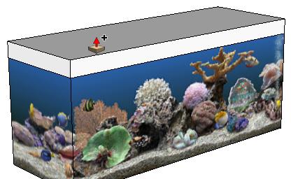 Step 5: Complete the Aquarium Model The painted tank looks pretty neat, but an actual aquarium has a few more objects.