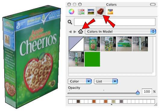 Cheerios Box in Google SketchUp (Mac) 2.