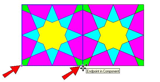 Cordoba Tiling, in Google SketchUp 3. After the component is created, leave it selected and activate the Move tool.