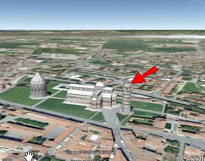 Creating Models for Google Earth Google Earth flies you to Italy, where you can see the famous tower plus a few