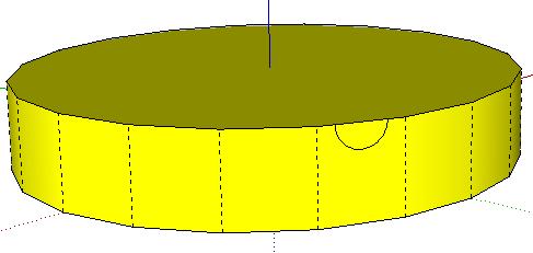 10. Complete the circle when it takes up about half the width of the segment. Modeling a Fluted Column in Google SketchUp 11.