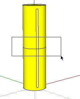 Modeling a Fluted Column in Google SketchUp 9. To remove the seam in the middle of the column, activate Select again and drag a selection window that includes all of the seam edges.