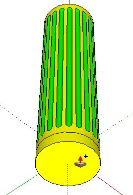 Actual columns are tapered inward toward the top, which is possible to do in SketchUp but it takes a slightly complicated, incremental approach.