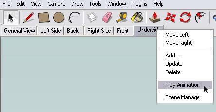 To play the scenes as an animation, right-click on any of the scene tabs and