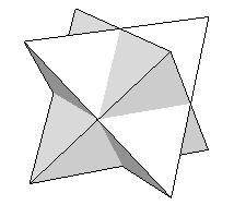 Cube, Tetrahedron, Octahedron in Google SketchUp 5.