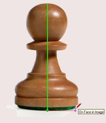 Chess Pieces in Google SketchUp 7. Activate the Line tool. We only need to trace around half of the pawn, so start by drawing a vertical line that divides the shape exactly in half.
