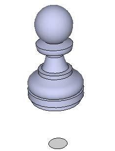 The operation may take a few seconds to complete, then presto - the pawn is created! Chess Pieces in Google SketchUp 6. The circle is no longer needed, so erase it.
