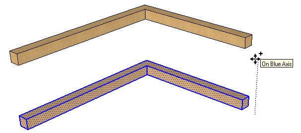 Fence Illusion in Google SketchUp 7. These two boards will now be copied straight up. But first they must be selected.