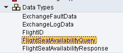 Drag and Drop the FlightSeatAvailabilityQuery data type into