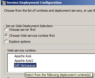 Axis to change the Service Deployment