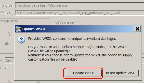 Usually the model WSDLs contains only wsdl:porttype definition without wsdl:binding and wsdl:service.