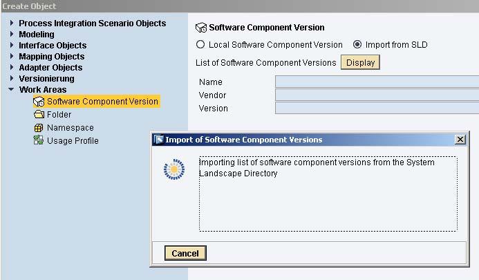 o Select Work Area Software Component Version on the left side navigation