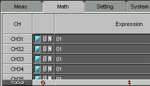2.4 Setting the Computation Channels (/M1 Option) Double-click when setting each channel.