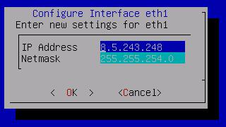 Configure the IP address and subnet mask for